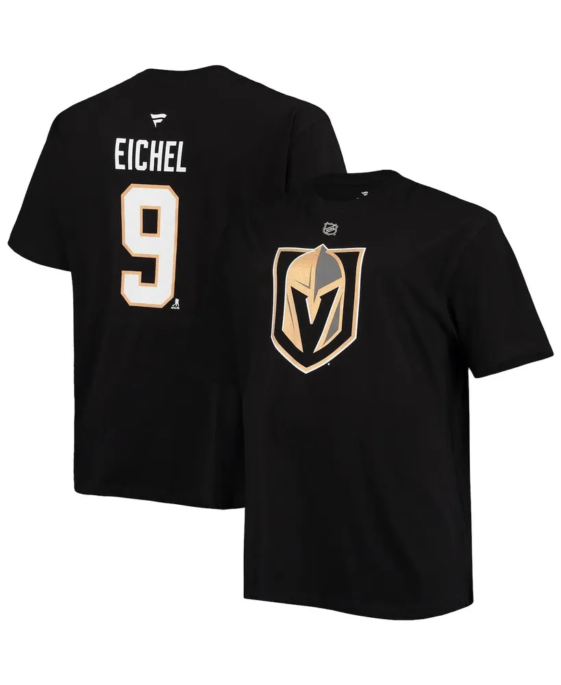 Men's Fanatics Jack Eichel Black Vegas Golden Knights Big and Tall Name Number T-shirt