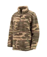 Women's G-iii Sports by Carl Banks Camo Washington Capitals Sherpa Quarter-Zip Jacket