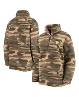 Women's G-iii Sports by Carl Banks Camo Pittsburgh Penguins Sherpa Quarter-Zip Jacket