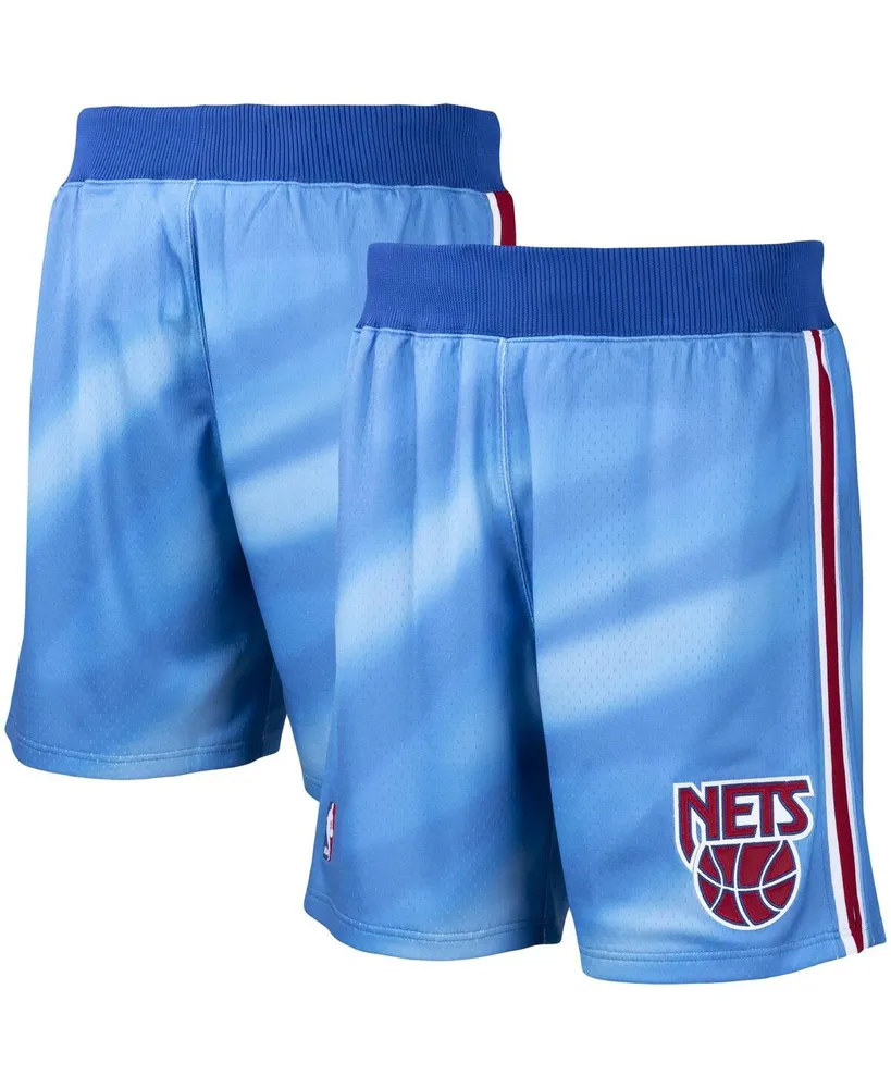 Men's Mitchell & Ness Blue New Jersey Nets 1990/91 Hardwood Classics Authentic Shorts