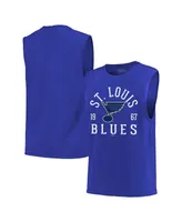 Men's Majestic Threads Blue St. Louis Blues Softhand Muscle Tank Top