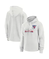 Women's Fanatics Ash New York Rangers True Classics Legacy Quarter-Zip Hoodie