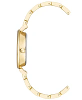 Anne Klein Women's Gold-Tone Mixed Metal Link Bracelet Watch, 32mm