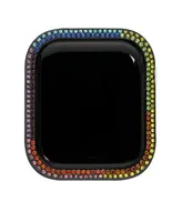 Steve Madden Womens Rainbow Crystal Apple Watch Bumper