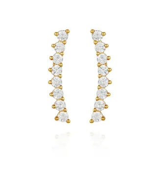 Vince Camuto -Tone Cubic Zirconia Climber Earrings