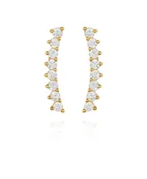 Vince Camuto -Tone Cubic Zirconia Climber Earrings