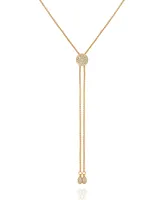 Vince Camuto Gold-Tone Pave Slider Bolo Necklace