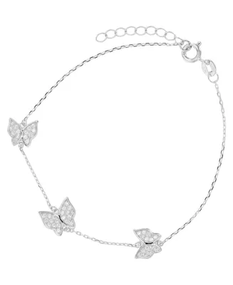 Butterfly Anklet in 14K Gold Plated or Sterling Silver