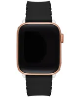 kate spade new york Women's Black Silicone Scallop Apple Watch Strap