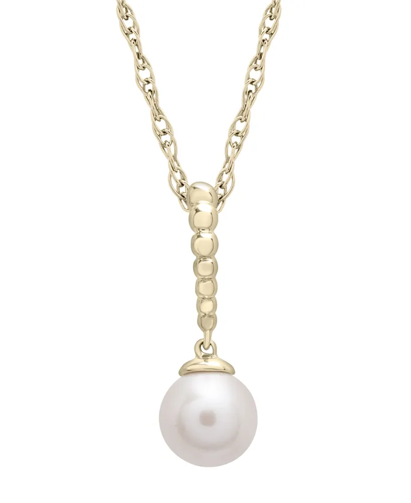 Cultured Freshwater Pearl Fashion Pendant in 14K Yellow Gold