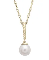 Cultured Freshwater Pearl Fashion Pendant in 14K Yellow Gold