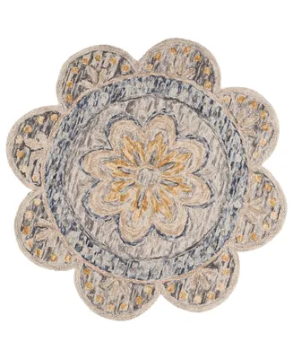 Lr Home Radiance RDC54092 6' x 6' Round Area Rug