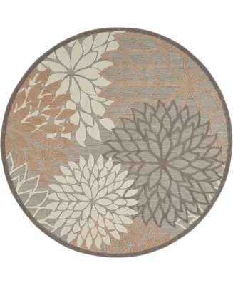 Nourison Home Aloha ALH05 5'3" x Round Outdoor Area Rug