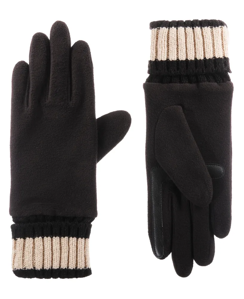 Isotoner Signature Lined Recycled Microsuede Water Repellent Gloves