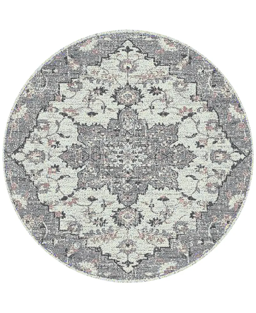 Amer Rugs Montana Herris 7'6" x 7'6" Round Area Rug