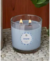 Seeking Balance 2 Wick Renew Seaside Cypress Cedar leaf Spa Jar Candle, 12 oz