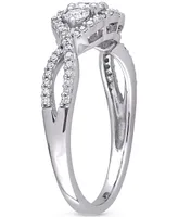 Diamond Three Stone Engagement Ring (1/2 ct. t.w.) 14k White Gold