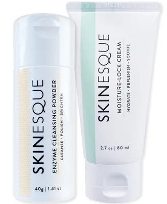 Skinesque The Skinesque Essentials: Enzyme Cleansing Powder, Moisture Lock Cream, Set of 2