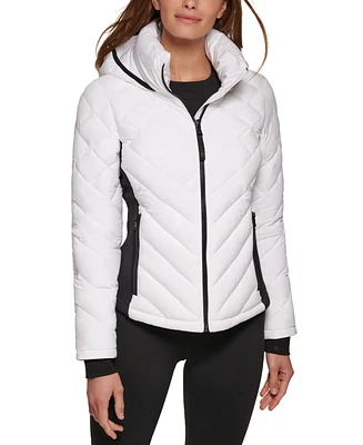 Calvin Klein Womens Side-Panel Hooded Packable Puffer Coat, Created for Macys