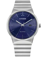 Citizen Eco-Drive Men's Modern Axiom Stainless Steel Bracelet Watch 40mm - Silver