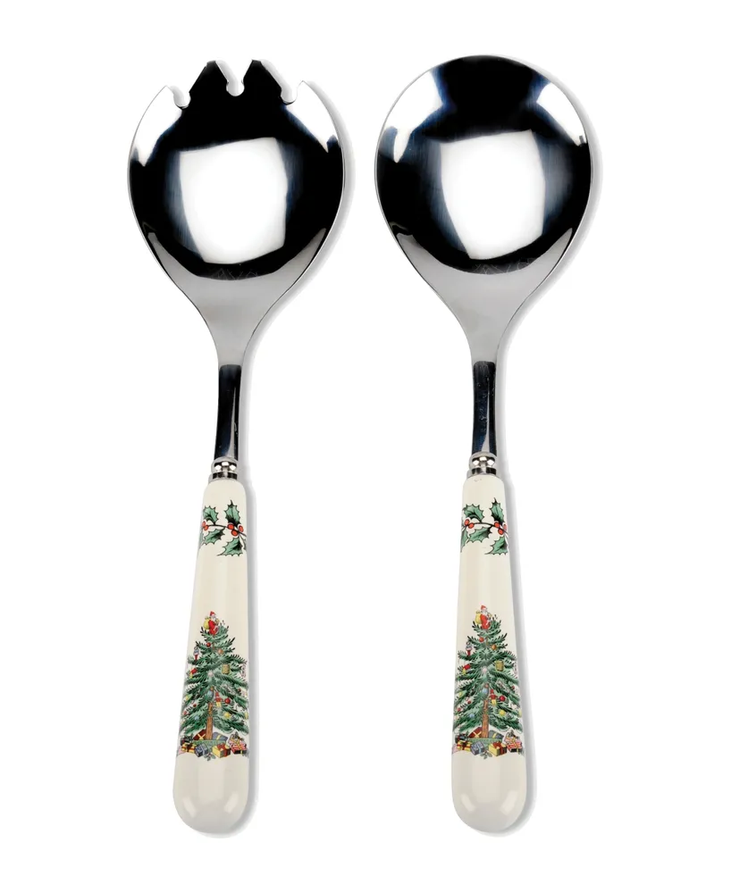 Spode Christmas Tree Salad Serving Set of 2