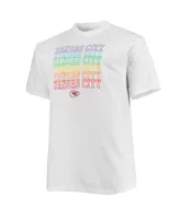 Men's Fanatics White Kansas City Chiefs Big and Tall City Pride T-shirt