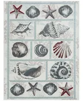 Global Rug Designs Aquatic Sea Shells 13679 Area Rug