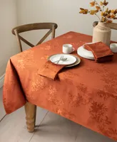 Benson Mills Countryside Leaves Raised Jacquard Tablecloth Rust 60 X 84