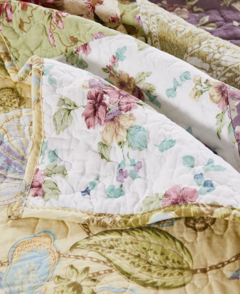 Greenland Home Fashions Blooming Prairie Quilt Set, 3-Piece Full - Queen