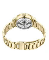 Kenneth Cole New York Women's Automatic Gold-tone Stainless Steel Bracelet Watch 36mm - Gold