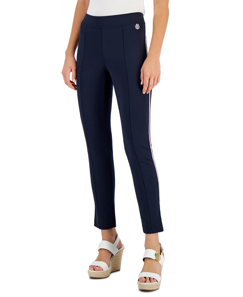 Tommy Hilfiger Women's Th Flex Global Tape Light Weight Ponte Pants