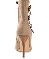 Journee Collection Women's Deandra Bow Detail Stiletto Dress Booties