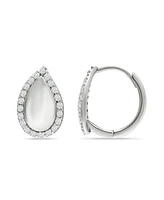 Giani Bernini Cubic Zirconia Teardrop Huggie Hoop Earrings, Sterling Silver or 18K Gold over Silver