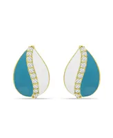 Giani Bernini Cubic Teardrop Huggie Hoop Earrings