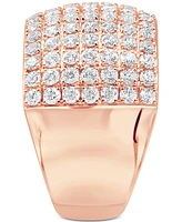 Diamond Multirow Cluster Statement Ring (2 ct. t.w.) 14k Gold