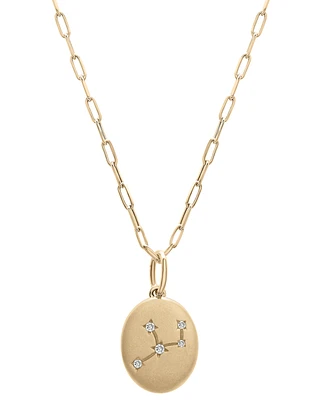 Wrapped Diamond Virgo Constellation 18" Pendant Necklace (1/20 ct. tw) in 10k Yellow Gold, Created for Macy's