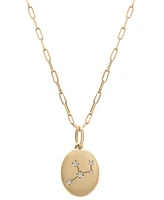 Wrapped Diamond Virgo Constellation 18" Pendant Necklace (1/20 ct. tw) in 10k Yellow Gold, Created for Macy's