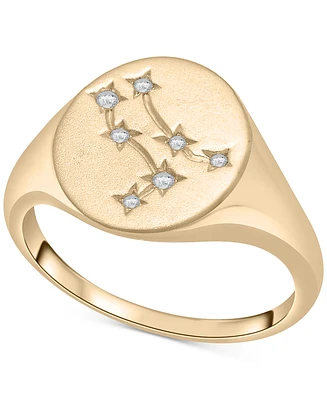 Wrapped Diamond Gemini Constellation Ring (1/20 ct. t.w.) in 10k Gold, Created for Macy's