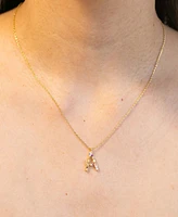 Girls Crew Flutterfly Stone Initial Necklace