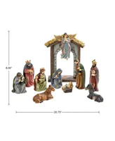 Glitzhome Resin Nativity Figurine Set