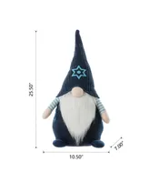 Glitzhome 25.5" Fabric Hanukkah Gnome Standing Decor