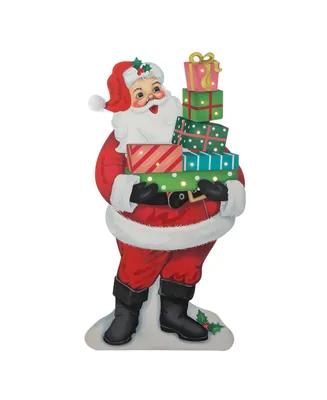 Glitzhome 36" Wooden Santa Gifts Porch Decor