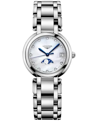 Longines Women's Swiss Automatic Diamond (1/20 ct. t.w.) Stainless Steel Bracelet Watch 30mm