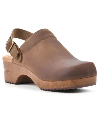 White Mountain Women's Being Slingback Platform Clogs