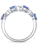 Tanzanite (5/8 ct. t.w.) & Diamond Accent Ring in 14k White Gold