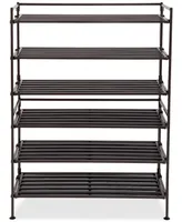 Seville Classics 2-Pk. 3-Tier Stackable 9-Pair Resin Slat Shoe Rack