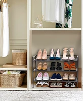 Seville Classics 3-Tier Stackable 9-Pair Resin Slat Shoe Rack