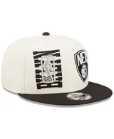 Men's New Era Cream and Black Brooklyn Nets 2022 Nba Draft 9FIFTY Snapback Adjustable Hat