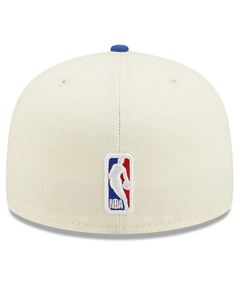 Men's New Era Cream and Blue York Knicks 2022 Nba Draft 59FIFTY Fitted Hat