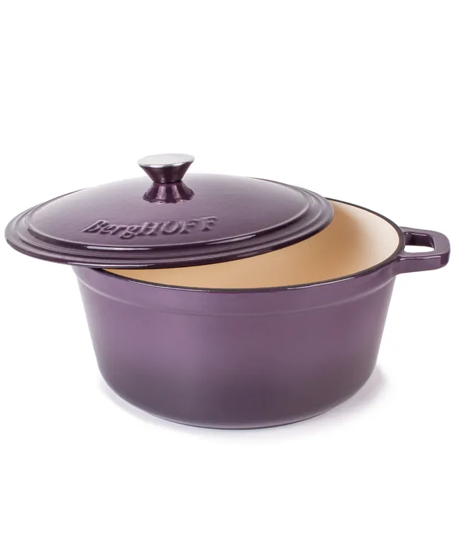 BergHOFF Neo 3 qt. Round Cast Iron Dutch Oven in Purple with Lid 2211309A -  The Home Depot